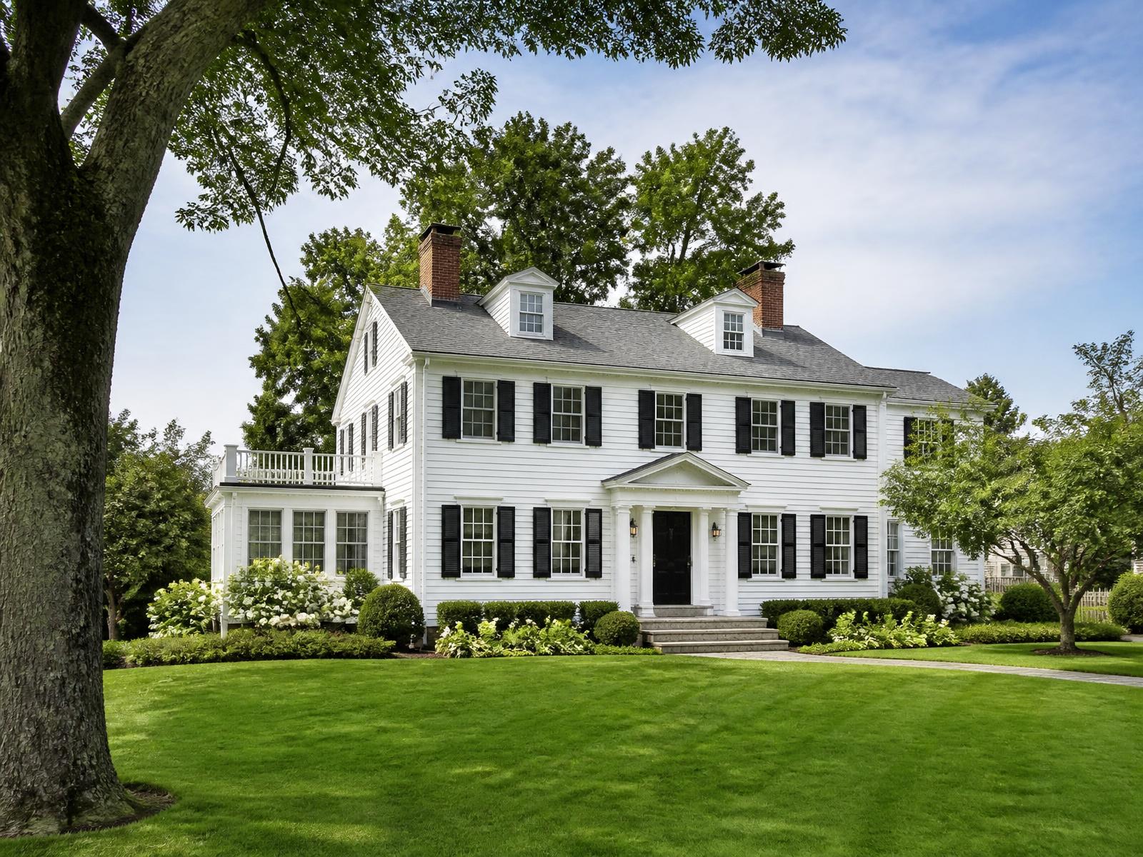 Classic New England colonial home in a Greater Boston neighborhood
